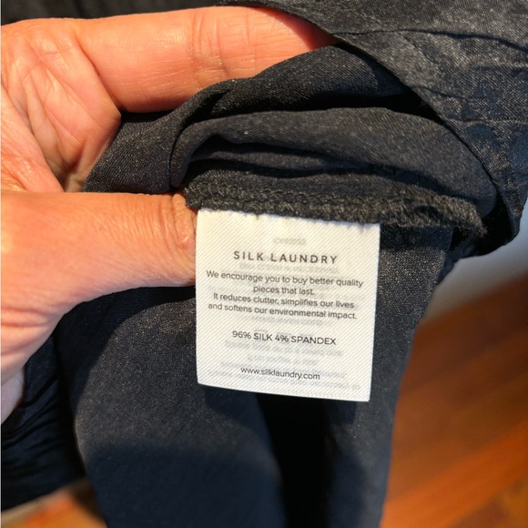 Silk black asymmetrical Dress - Picture 4 of 4